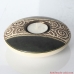 Ceramic candle holder with brown flecked glaze