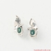 Dangle Silver Earrings Green Agate