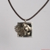 Hammered sterling silver zodiac sign leo
