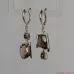 Garnet and Smoky Quartz Silver Earrings