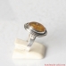 Sterling Silver Ring with Genuine Amber
