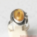 Sterling Silver Ring with Genuine Amber