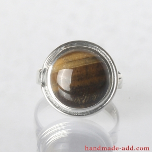 Silver Ring with Tiger's Eye