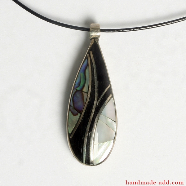 Necklace Droplet | Necklace mother-or-pearl horn