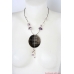 Bohemian necklace with clear quartz and amethyst