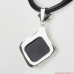 Silver Necklace Pendant Square Onyx. Sterling Silver Necklace with genuine Onyx.