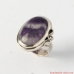 Genuine Amethyst engagement ring. Sterling silver amethyst ring for women.