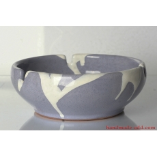 Vintage Ashtray. Ceramic Ashtray. Rare Large Ceramic Ashtray. Warm gray color.