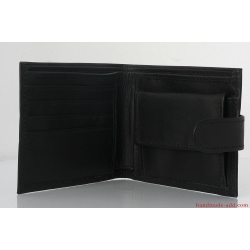 Mens wallet - top grain leather wallet - MIDDLE COIN POCKET BIFOLD WALLET