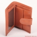 Women Wallet - top grain leather - COMPACT COIN POCKET BIFOLD ORANGE