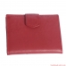 Women Wallet - top grain leather - LARGE COIN POCKET BIFOLD RED