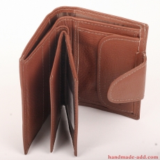 Women Unisex Wallet - top grain leather - LARGE COIN POCKET BIFOLD
